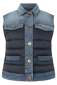 Moorer Panelled Buttoned Quilted Gilet