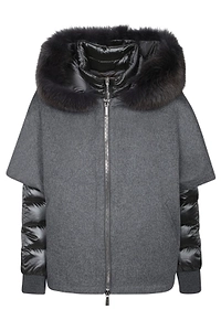 Moorer Pegaso Fur-Trimmed Hood Jacket