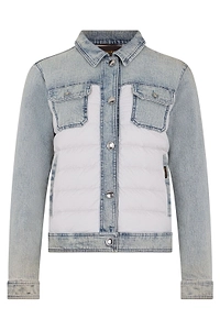Moorer Petunia Quilted Denim Jacket