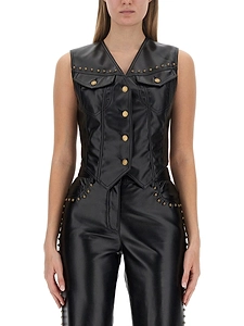Moschino Jeans Faux Leather Vest