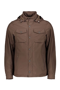 Moorer Pocket Detailed Hooded Jacket