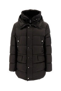 Moorer Press-Stud Fastened Hooded Coat