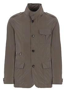 Moorer Porto-Os High-Neck Buttoned Jacket