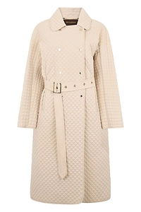 Moorer Quilted Belted Double-Breasted Coat