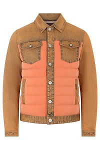 Moorer Quilted Denim Down Jacket