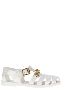 Moschino Jelly Logo-Lettered Sandals