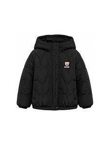 Moschino Kids Logo Embroidered Heart-Quilted Padded Jacket