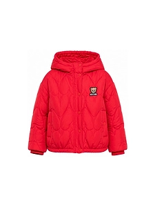 Moschino Kids Logo Embroidered Heart-Quilted Padded Jacket