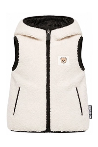 Moschino Kids Logo Patch Hooded Gilet