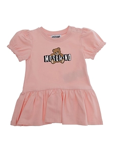 Moschino Kids Logo Printed Short-Sleeved Dress