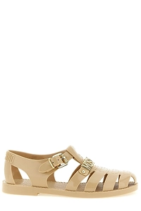 Moschino Logo Lettering Jelly Sandals