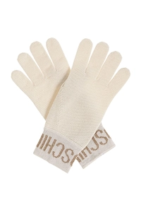 Moschino Logo Lurex Knitted Gloves
