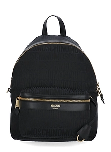Moschino Logo Monogram Zipped Backpack