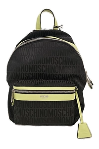 Moschino Logo Monogram Zipped Backpack