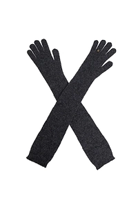 Moschino Logo Plaque Shetland Gloves