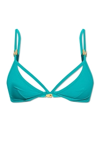 Moschino Logo Plaque Swimsuit Top