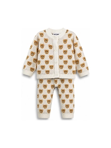 Moschino Kids Teddy Bear Intarsia Knitted Suit