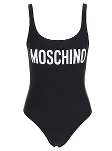 Moschino Logo Print One-Piece Swimsuit