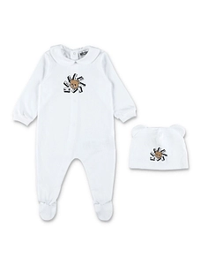 Moschino Kids Teddy Bear Printed Baby Onesie Set