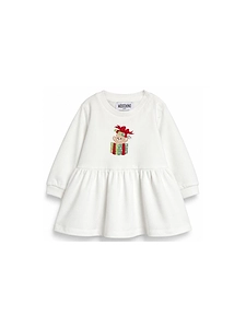 Moschino Kids Teddy Bear Printed Long-Sleeved Dress