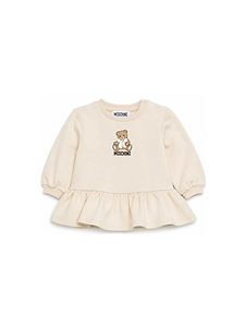 Moschino Kids Teddy Bear Printed Long-Sleeved Dress