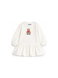 Moschino Kids Teddy Bear Printed Long-Sleeved Dress