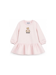 Moschino Kids Teddy Bear Printed Long-Sleeved Dress