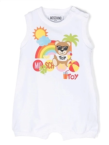 Moschino Kids Teddy Bear Printed Sleeveless Romper