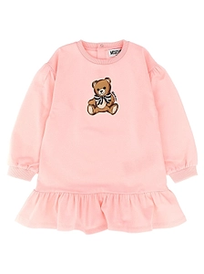 Moschino Kids Teddy Bear Printed Plush Dress