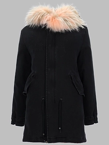 Mr & Mrs Italy Fur Trim Hooded Jacket
