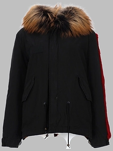 Mr & Mrs Italy Logo Trim Hooded Jacket