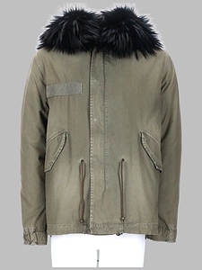 Printed Hooded Parka Jacket