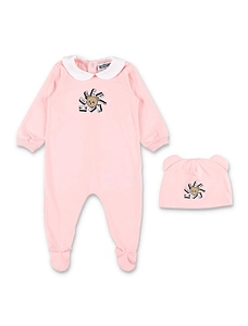 Moschino Kids Teddy Bear Printed Baby Onesie Set