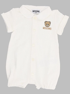 Moschino Kids Teddy Logo Short-Sleeve Onesie