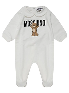 Moschino Kids Teddy-Print Button Pajamas