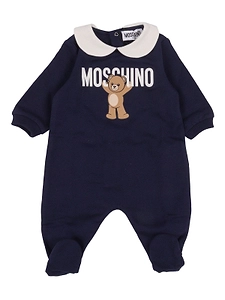 Moschino Kids Teddy-Print Button Pajamas
