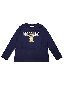Moschino Kids Teddy-Print Crewneck T-Shirt