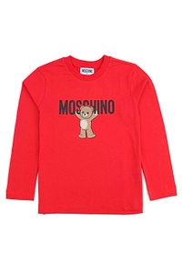 Moschino Kids Teddy-Print Crewneck T-Shirt