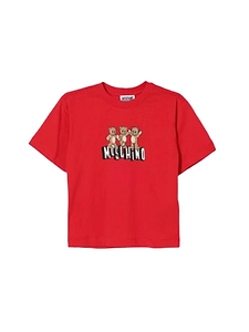 Moschino Kids Teddy-Printed Crewneck T-Shirt