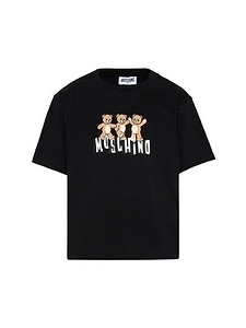 Moschino Kids Teddy-Printed Crewneck T-Shirt