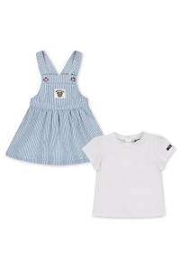 Moschino Kids Two Piece Striped Dress