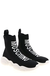 Moschino Logo Detailed High Sock Sneakers