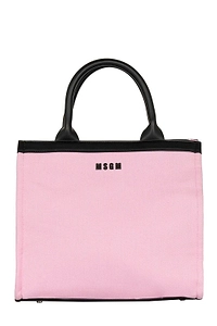 Msgm Kids Logo-Appliqué Top Handle Tote Bag