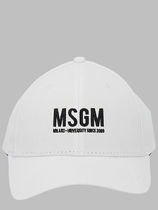 Msgm Kids Logo Cotton Baseball Hat