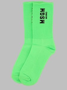 Msgm Kids Logo Crew Socks