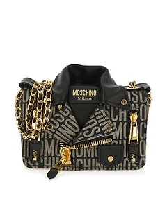 Moschino Monogrammed Biker Bag
