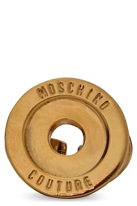 Moschino Logo Engraved Circular Ring