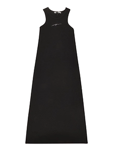 Msgm Kids Logo Embroidered Sleeveless Dress
