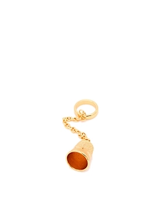 Moschino Logo Engraved Thimble-Charm Ring