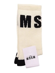 Msgm Kids Logo Intarsia Socks